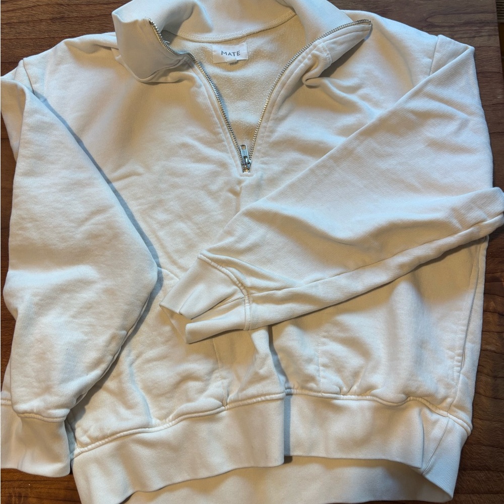 Mate the label quarter zip in bone